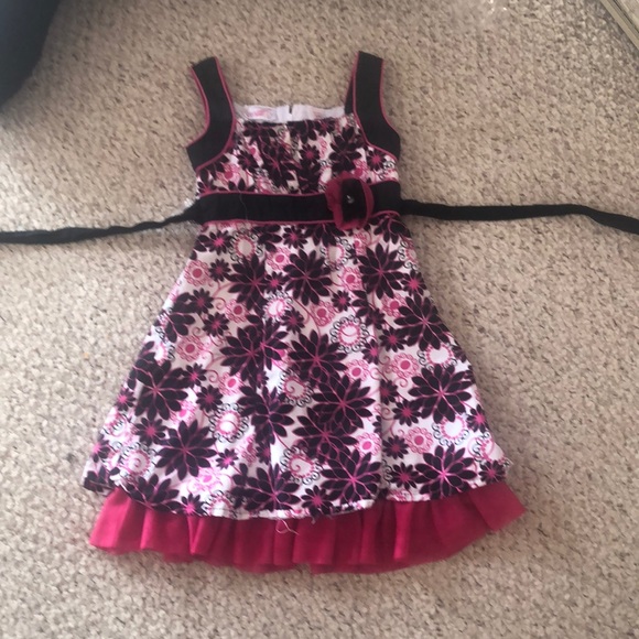 Pink and black dress for girls - Picture 1 of 6